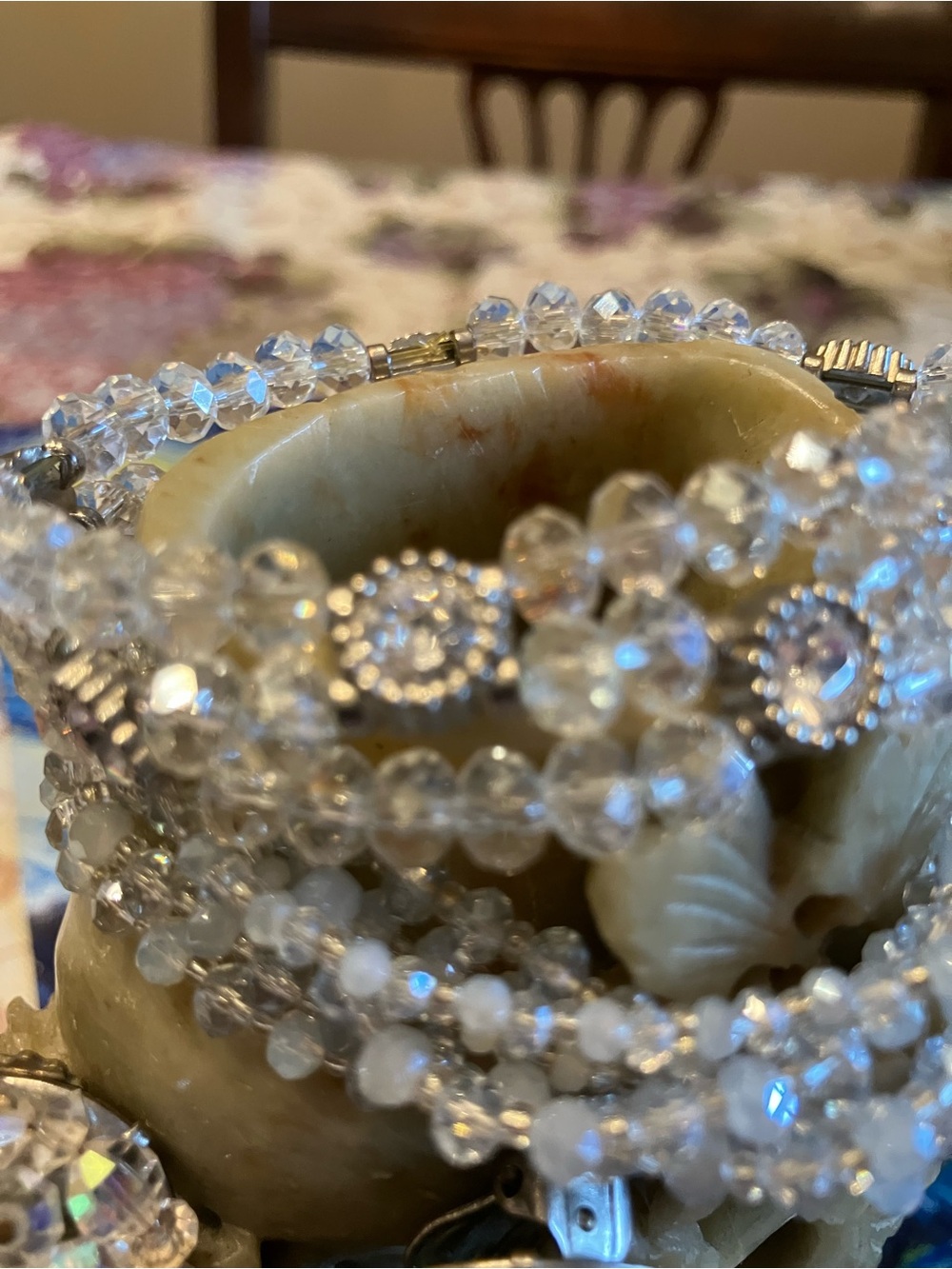 CUT CRYSTAL AND AB CRYSTAL BRACELETS AND EARRINGS - Picture 8 of 14